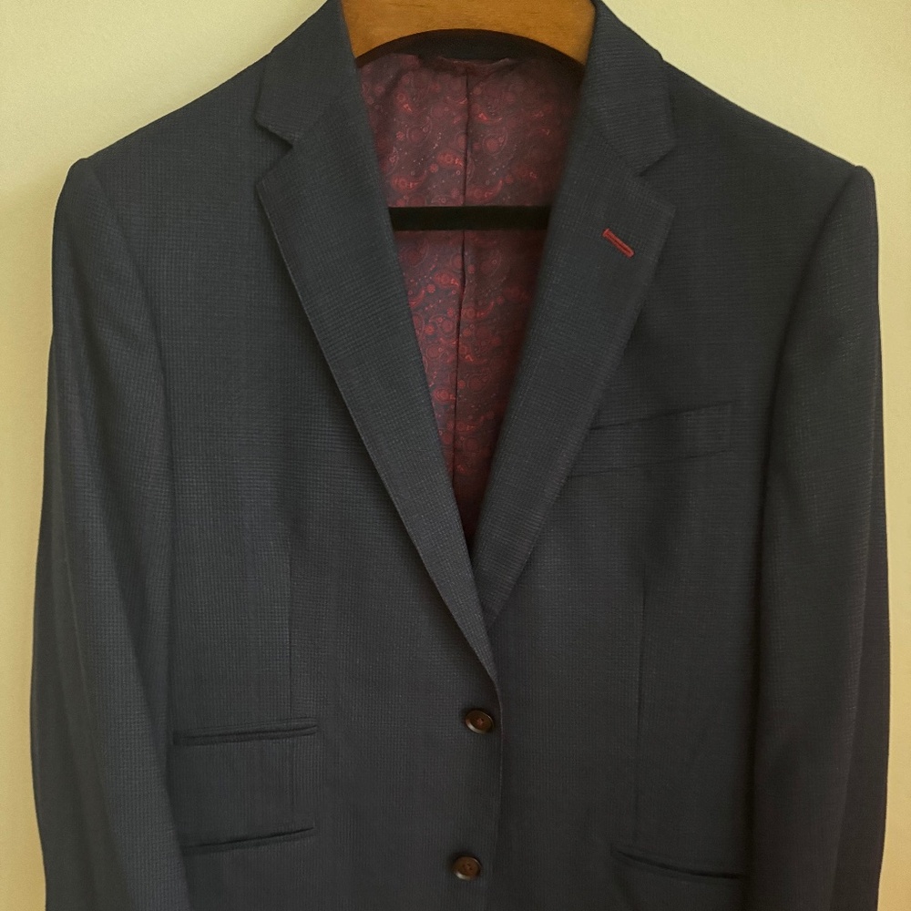 Custom Blazer - Deep Blue Plaid